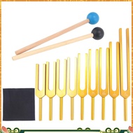 Tuning Forks Set 9Pcs 174/285/396/417/528/639/741/852/963Hz Tuning Fork, Sound Healing Tool Set for 