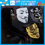 Lord Anonymous Hacker Mask Toy (Gold, Silver, Black, White) - Cosplay Accessories Topeng