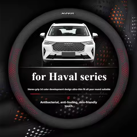 New style Leather Car Steering Wheel Cover for GWM Haval Jolion H2 H3 H9 H6 3rd Gen GT Dargo M6 Plus