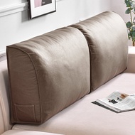 Mlife โซฟาเบาะรองนั่งผ้าผสมเทคโนโลยีแบบไม่ต้องซักสไตล์นอร์ดิก หมอนรองหลังโค้งสูง หัวเตียง นุ่ม มีฟอง