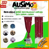 #LAHR Curtain Langsir Semi Blackout 2in1 Hook Rod type Langsir Pintu Tingkap Door Curtain LANGSIR RA