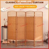 [ROOM PARTITION] Rattan Divider/Bamboo Divider/Partition/Folding Screen Hallway Accordion Partition 