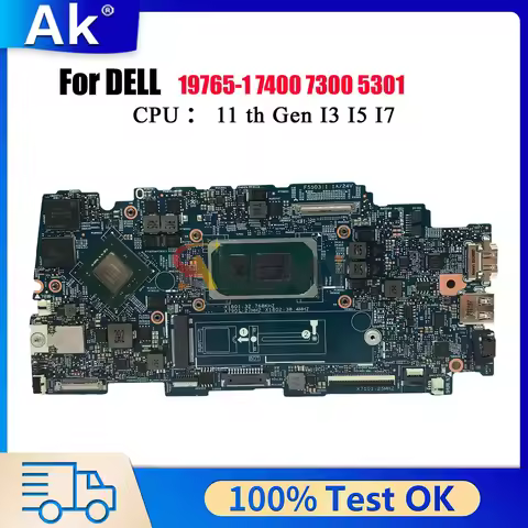 19765-1 Mainboard For Dell Inspiron 7400 7300 Vostro 5301 09298W 09750J 09JX16 0X49H6 with i3 i5 i7 