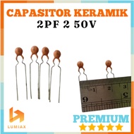 Precision ceramic capacitor 2pf 2 pf 2PF 2P 50v 1 pcs