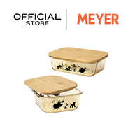 MEYER DISNEY LION KING ชุดเซ็ตกล่องข้าวแบบแก้ว 2 ชิ้น พร้อมฝาไม้ ขนาด 800 มิลลิลิตร และขนาด 1040 มิล