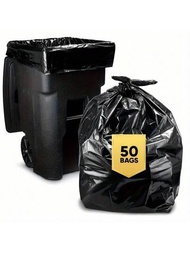10/50入組,55-60加侖重型垃圾袋,大型垃圾袋,加厚塑料垃圾袋,工業用垃圾袋,園林清潔垃圾袋,重型垃圾桶,家庭園林商業場所清潔用品
