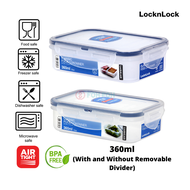 LocknLock 360ml Removable Divider and 360ml without Divider PP Microwave Airtight Stackable Classic Food Container