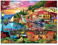 5D DIY Diamond Painting Full of Beads, Fantastic Landscape Mosaic Cross Embroidery Kit, Diamond Embroidery