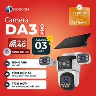 Camera Wifi Doscom DA3 Pro Tích Hợp 3 Ống Kính - Giám Sát An Ninh 360 độ Đàm Thoại 2 Chiều