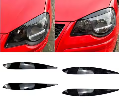 car headlight eyebrow for VW POLO 4 MK4 9N3 GTI R32 TDI 2005-2009 headlight eyebrow