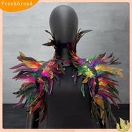 FRA  Fake Collar Feather Shawl Feather Shawl Soft Adjustable Feather Shrug Shawl for Cosplay Party a