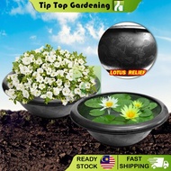BLACK COLOR THAILAND SHALLOW LOTUS POT HOLE / NO HOLE FOR WATERLILY WATER PLANTS FLOWER POTS PASU BU
