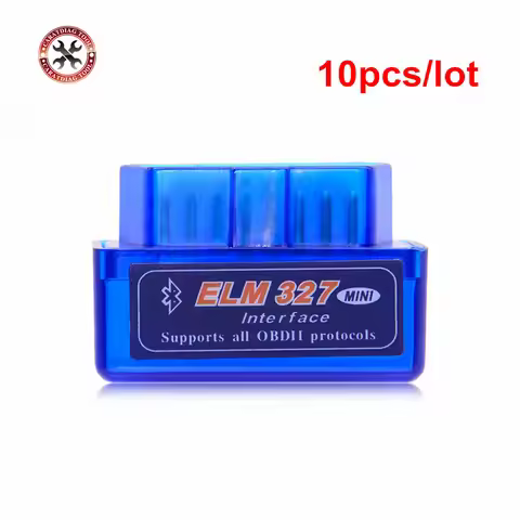 10pcs/lot 2024 Bluetooth ELM327 Scanner V2.1 ELM327 OBD2 Code Reader Support OBDII Protocols ELM327 