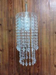 Lampu Hias Tirai Estetik Minimalis Kristal Akrilik Plafon Gantung