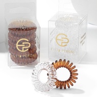 EVITA PERONI [SG] 5pieces of Magical Spiral Rubber Elastic/ pony elastic/Brown/Transparent/Metallic/