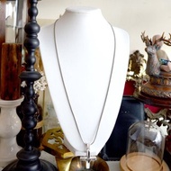 復古鍍銀十字架項鍊 高貴優雅 日本二手中古珠寶首飾古著