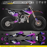 PowerZone Custom Team Graphics Backgrounds Decals For 3M Stickers Kit For KTM SX85 2013-2017 85cc Nu