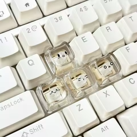 Cute MAO Profile WASD Keycpas Cat-shaped Animate Cartoon Expression Emoji Kaomoji Key Caps for MX Sw