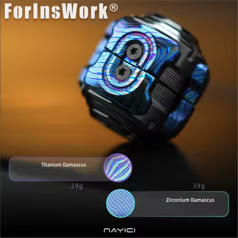 MUYI Titanium Damascus SHAKE Knife Beads EDC Maglev Limited Edition Cool Gadgets Hand Spinner Sensor