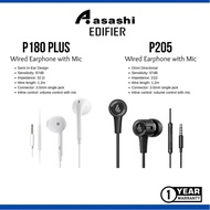 Edifier P180 Plus Classic / Edifier P205 Heavy Bass  Wired Earphone with Mic