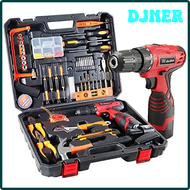 DJNER Tool box set Tool Set with Drill, 108Pcs Cordless Drill Household Power Tools Set with Driver 