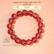 Jade Dan Tam - Strawberry Quartz Bracelet 11mm 5A - Fire Element & Earth Element