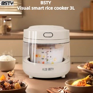 Bsty Visual Smart Rice Cooker 3L Household Multifunctional Mini Low Sugar Rice Cooker Rice Cooker
