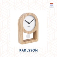 荷蘭Karlsson Table clock Lena white wood (Pendulum)搖擺枱鐘