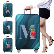 Luggage Protective Cover Dust Cover Anti-Scratch Suitcase Cover Travel Accessories Blue Letter Print