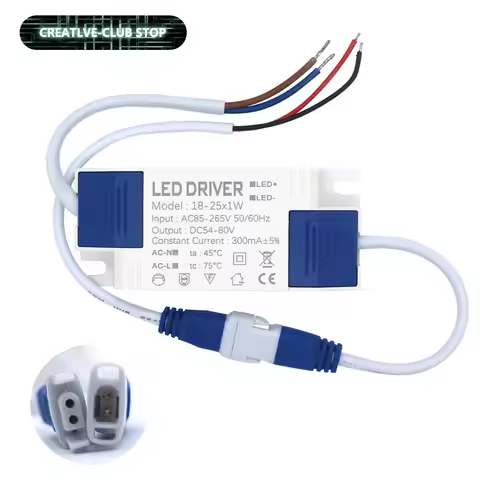 LED Power Supply Driver 1W 3W 4W 7W 8W 12W 18W 25W 36W 300mA Lighting Transformers For LED Power Lig