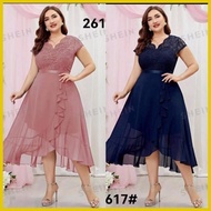 ✸ ✶ ☇◑ Rhian  DRESS COLLECTION XL wedding ninang dress formal dress plus size dress