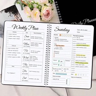 Daily Weekly Planner Notebook 7 Day Work Planner Agenda Undated Personal Productivity Appointment Bo