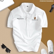 POLOMAN Porsche Turn-down Collar Polo Shirt CVC Crocodile, Porsche 911 Luxurious, Elegant Style