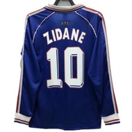 1998 France Home Away Retro Classics Soccer Jersey 10 ZIDANE 12 HENRY 98 French Football Jerseys Lon