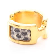 【二手】愛馬仕 Olympe PM GP（鍍金）女士皮革耳環，二手 A