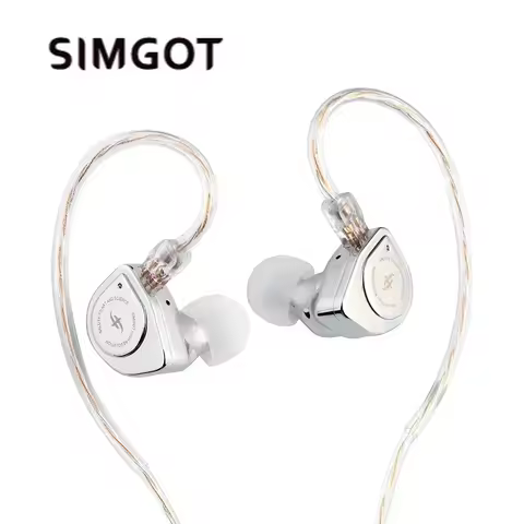 SIMGOT EW200 Earphones HiFi Audio IEMs 10mm SCP Diaphragm Dual-Magnetic-Circuit & Dual-Cavity Dynami