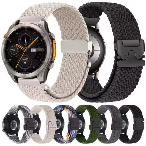 Parachute Buckle Braided Strap 22mm For for Zeblaze Vibe 8 7Pro/Stratos 4 3 2 Nylon Breathable Brace