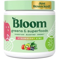 Bloom Nutrition Greens and Superfoods Powder for Digestive Health 30 SVG Strawberry Kiwi (No.3514)