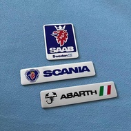 Suitable for SCANIA Logo Stickers, SAAB, ABARTH Metal Decorative Stickers, Truck Window Decoration S