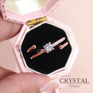 nnjew 92.5% Silver Ring Crystal Grace Jewelry Fashion