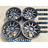 USED 15 RIM RAYS CE28 CONDITION LIKE NEW axia bezza myvi alza saga persona iriz jazz city vios