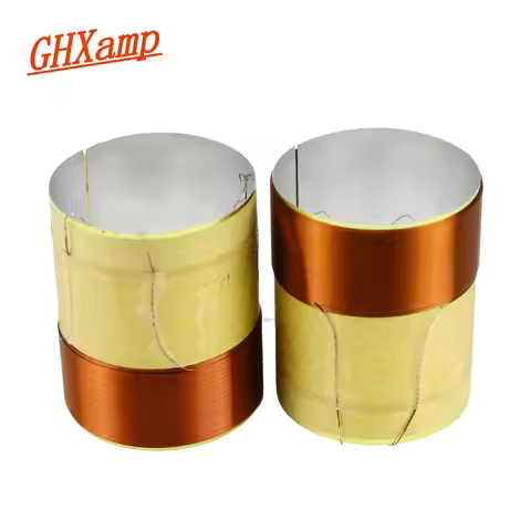 GHXAMP 25.5mm Bass Voice Coil 8ohm Woofer Speakers Repair Parts 25 Core White Aluminum 2 Layer Round