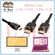 READY STOCK 4K/1080 HDTV / HDMI Cable 1.2M / 1.5M / 1.8M / 5 M / (HIGH-SPEED) FOR Mytv Astro PC Lapt