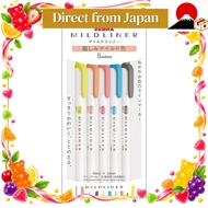 【Direct from Japan】Zebra Mildliner Highlighter Pen, Friendly Mild Colors, N5 Colors, WKT7-N-5C-N Mer