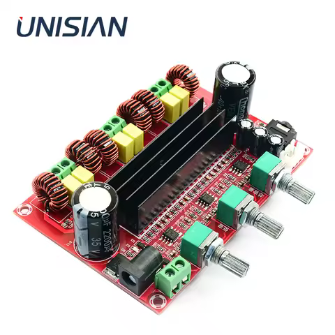 UNISIAN TPA3116 2.1 Auido Amplifier Board Bass 1X 100W 2X80W TPA3116 2.1 Chaneel Stereo HIFI Digital