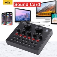 ✅ V8 SoundCard Audio Bonkyo untuk HP PC Mac Live Broadcast Karaoke