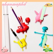 CHANMVPHD 4pcs/Set SpongeBob Fridge Magnets, Cartoons 3.5-5.5inch Paper Pen Holder Magnets, Creative