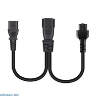 zebeaacc 3Pin Connector IEC320-C14 to IEC320-C13+C5 Converter Adapter Power Cable Cord