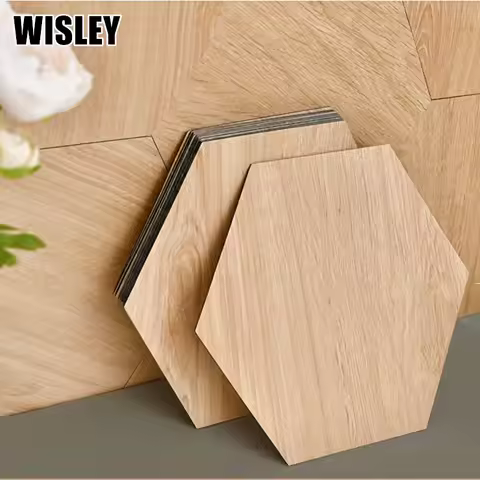 Home Decoration Tile Floor Stickers Waterproof Non-Slip Hexagonal Wood Grain Floor Tile Stickers Sel