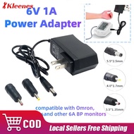 6V 1A AC/DC Power Supply Adapter/For Omron BP Monitor Digital Monitor/1m AC100-240V